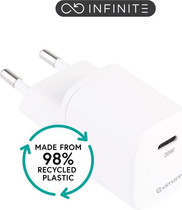 Produktbild eSTUFF Home Charger EU PD 20W (20 W, 1 Port)