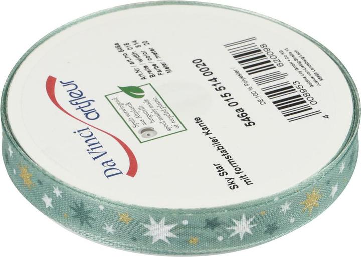 Produktbild Viana Dekoratives Schleifenband mit Sternmuster für kreative Weihnachtsdekoration