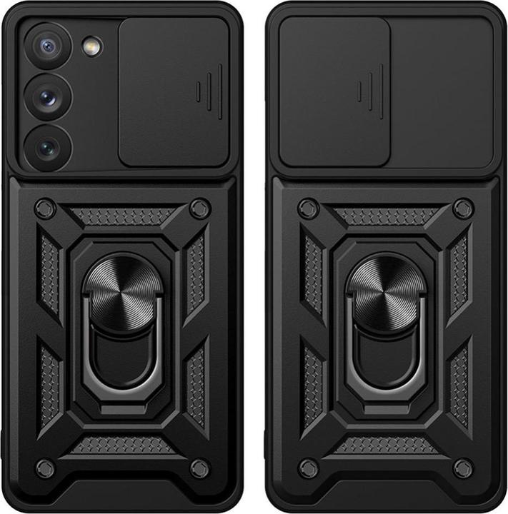 Produktbild Hurtel Hybrid Armor Camshield Hülle für Samsung Galaxy S23 Ultra Panzerhülle mit Kameraabdeckung schwarz (Samsung Galaxy S23 Ultra)