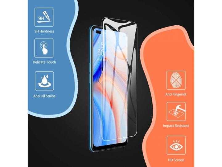 Produktbild Screenguard Oppo Reno4 5G Panzerglas Schutzfolie Case Friendly Design (1 Stk., Oppo Reno 4 5G)