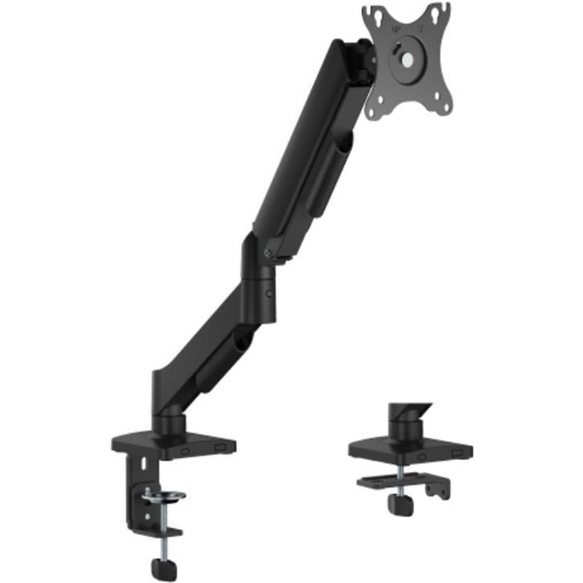 eSTUFF Single Gas Spring Monitor (32", 8 kg), Supporto per monitor, Nero