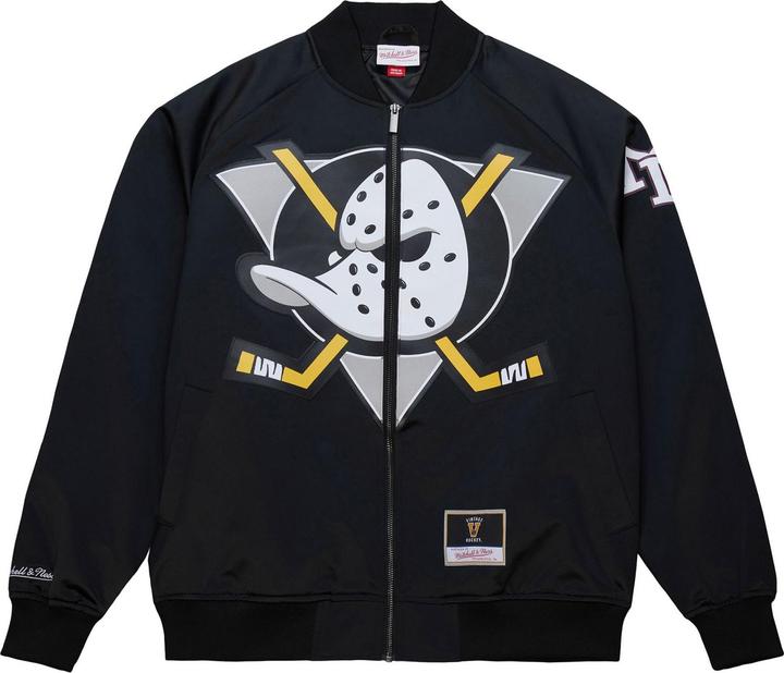 Actual product image Mitchell & Ness M&N Satin Bomber Jacke - Anaheim Ducks Teemu Selänne - S (S)