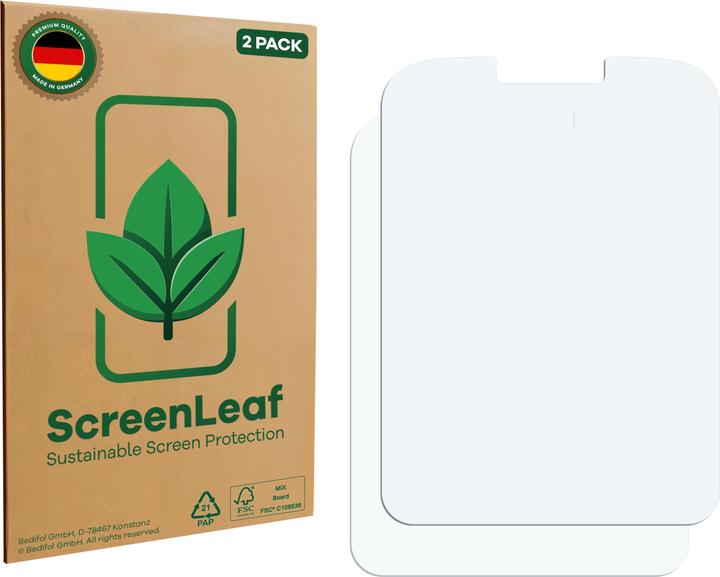 Actual product image ScreenLeaf Screen Protector sustainable Screen Protection, clear, anti-scratch (2 Piece, Oppo A11)