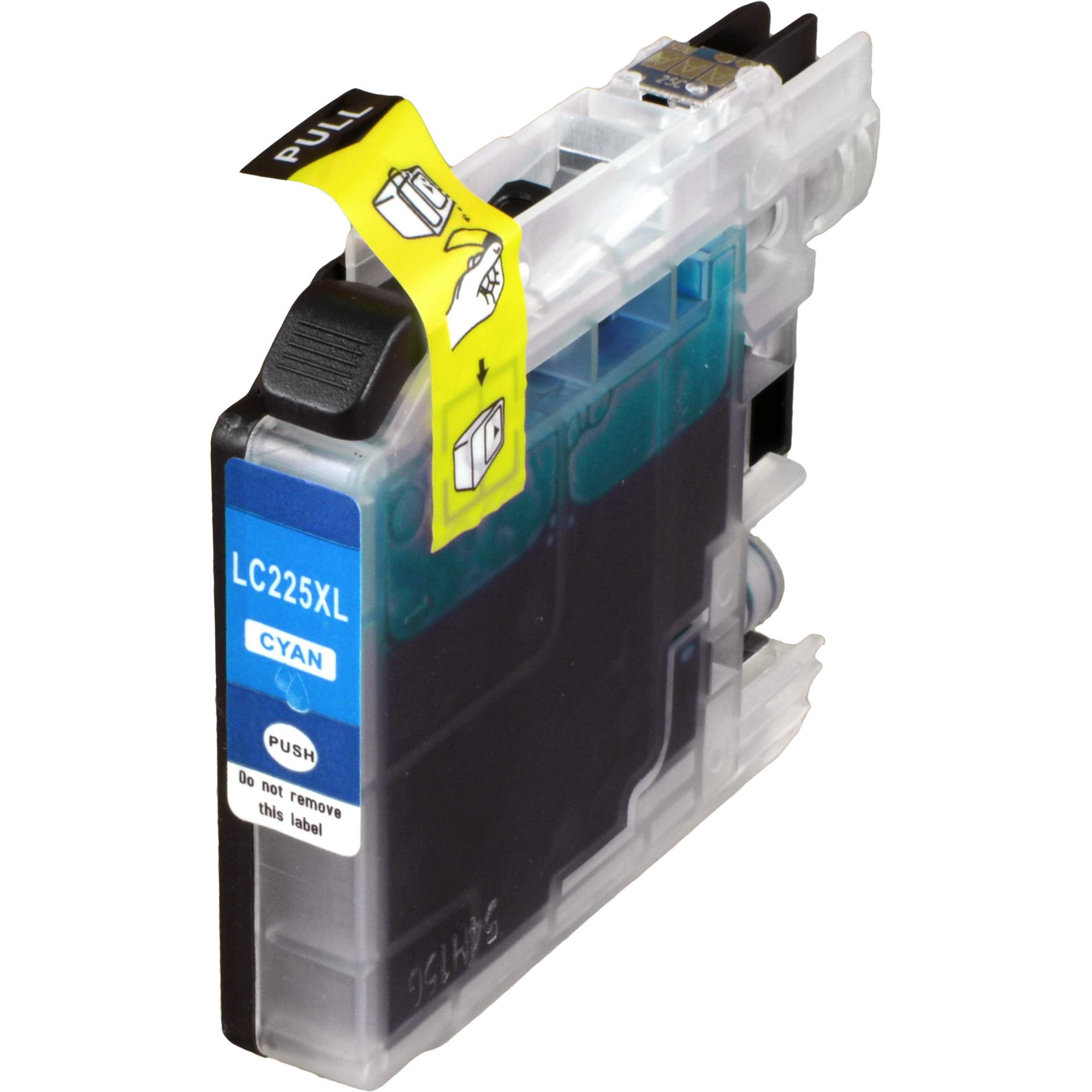 Ampertec, Druckerpatrone, Tinte kompatibel mit Brother LC-225XLC cyan (C)