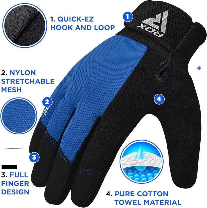 Image du produit Rdx Gants de musculation W1 – Gants entiers (M)