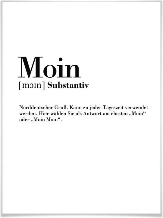 Immagine prodotto Trenddeko Grammatica Moin (60 x 80 cm)