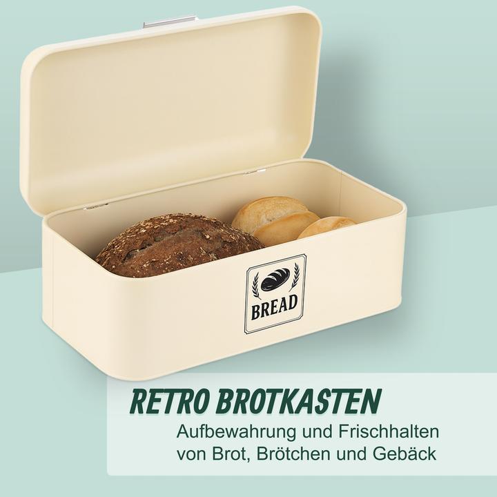 Actual product image Relaxdays Retro Brotkasten mit Deckel & Griff