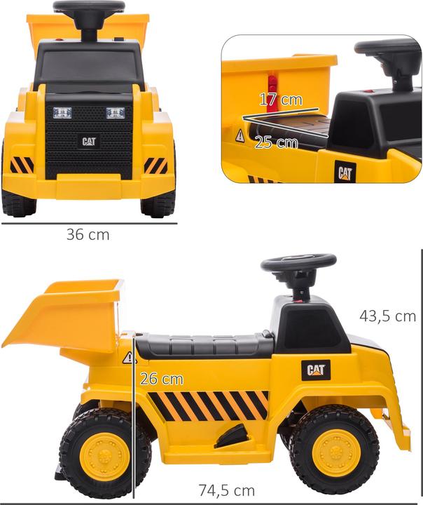 Image du produit Homcom Tracteur électrique pour enfants avec camion-benne (6 V)