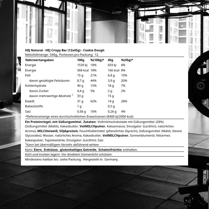 Produktbild HEJ Nutrition HEJ Crispy Protein Bar (12 x 45g) (1 Stk., 540 g)