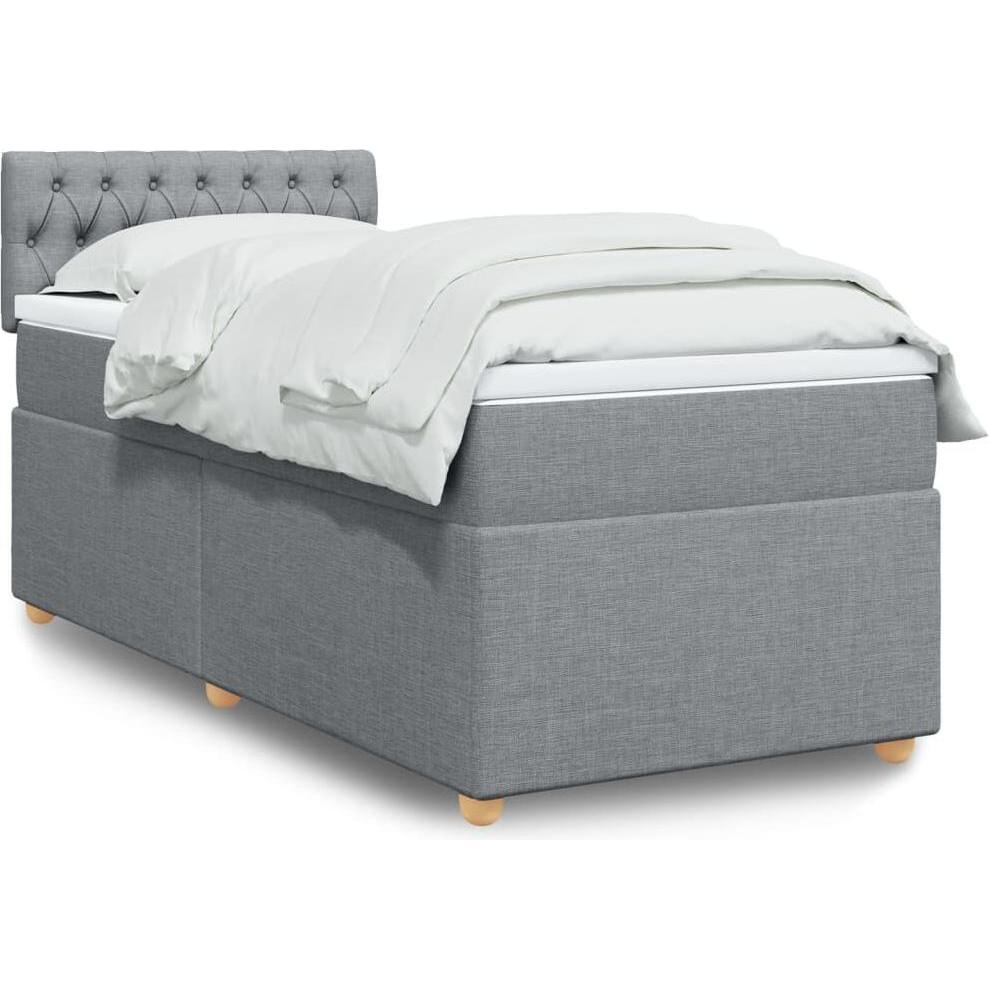 VidaXL, Bett, Bo x springbett mit Matratze 80 x 200 cm Stoff (80 x 200 cm)