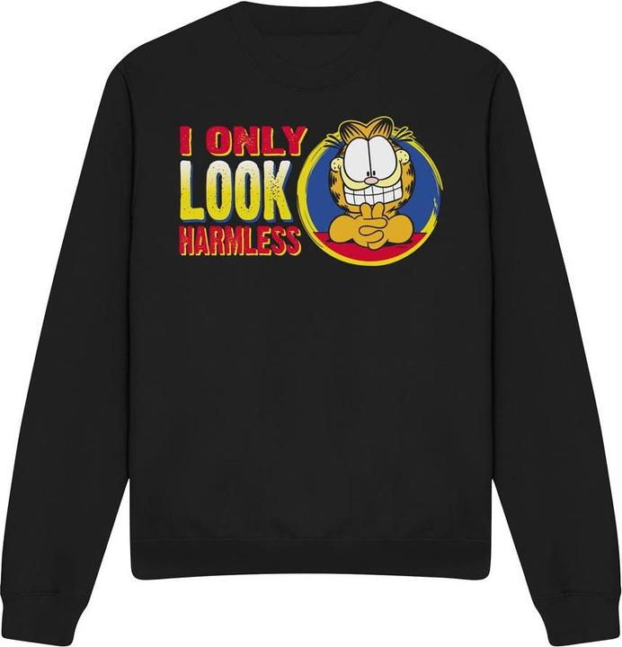 Actual product image Garfield Unisex Adult I Only Look Harmless Sweatshirt (M)