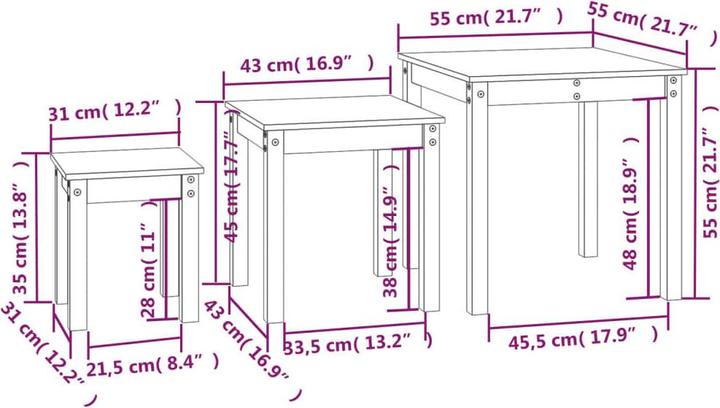 Image du produit vidaXL Satztisch