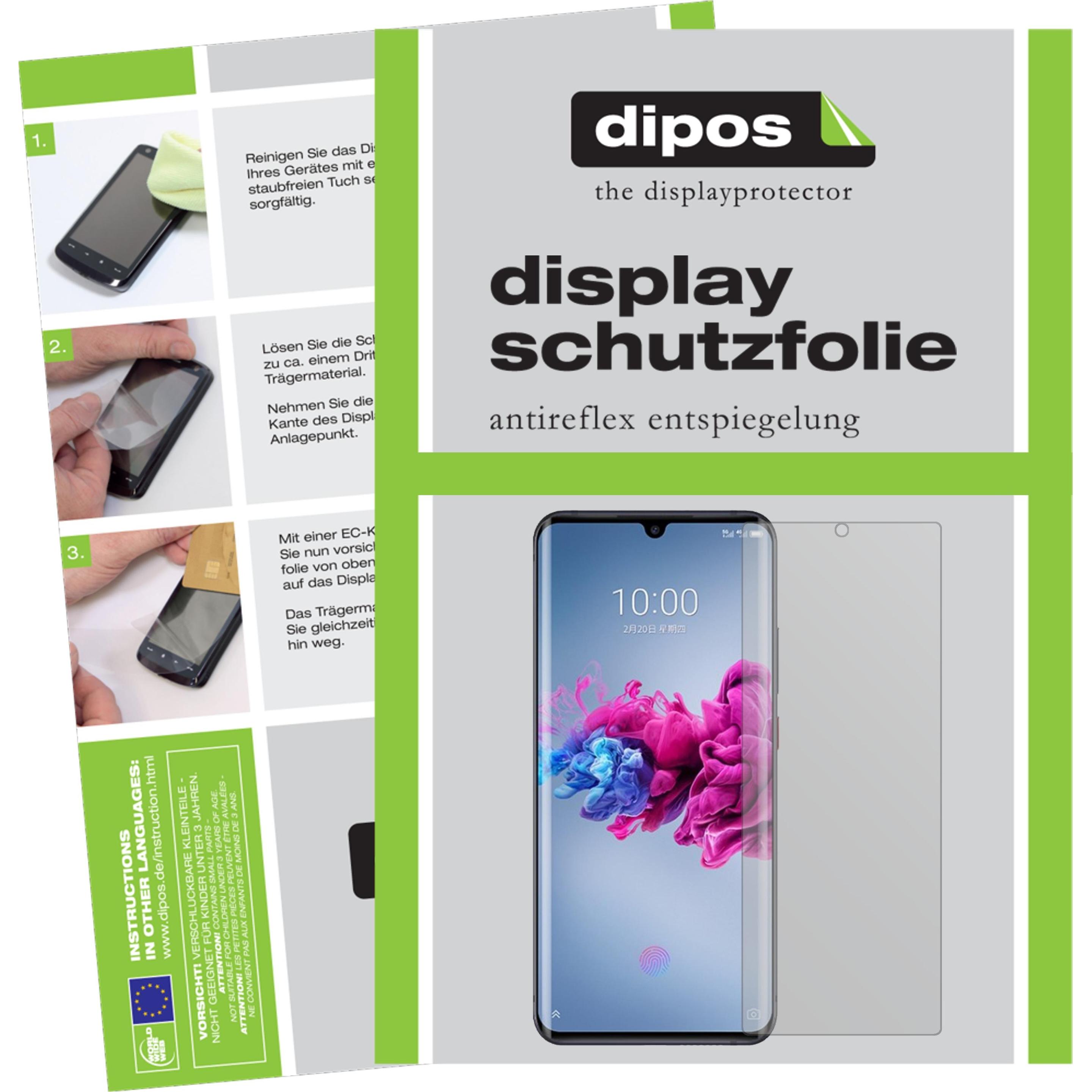 Dipos Displayschutzfolie Antireflex (2 Stück, ZTE Axon 11), Smartphone Schutzfolie, Transparent