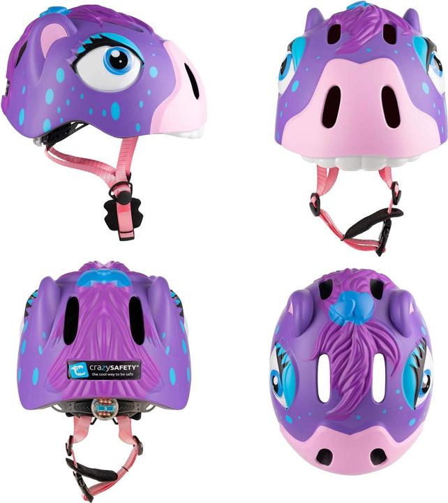 Actual product image Crazy Safety Horse Bicycle Helmet - Purple (100901-03) (49 - 55 cm)
