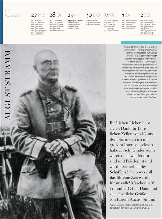 Produktbild Der Literatur Kalender Wochenkalender 2026