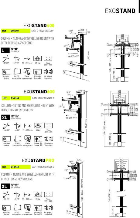 Produktbild Erard Exostand Pro (Universal, 85", 35 kg)