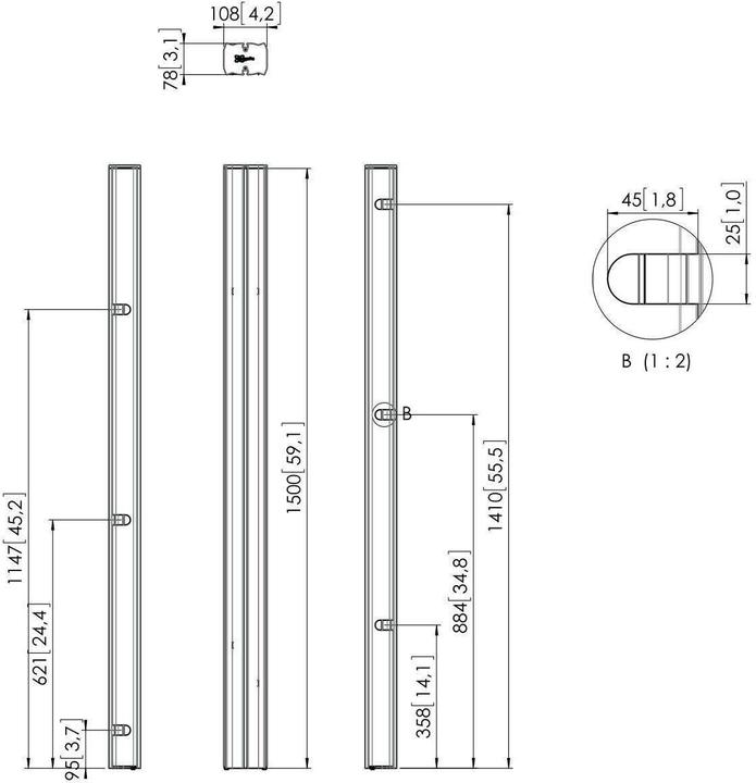 Produktbild Vogels PUC 2715 Standrohr (Verlängerungsrohr)