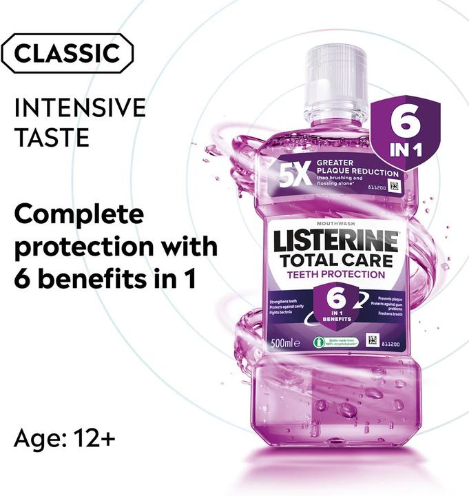 Produktbild Listerine Total Care Teeth Protection Mouthwash (500 ml, Mundwasser)