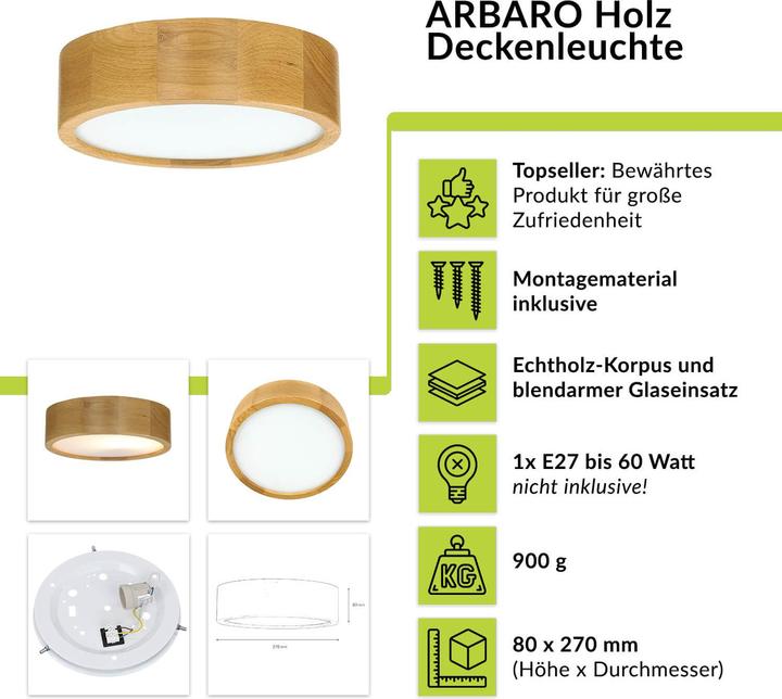 Produktbild Licht-Erlebnisse Arbaro (E27)