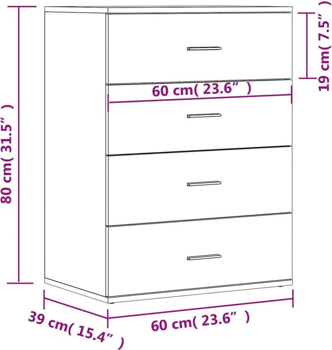Immagine prodotto VidaXL Credenza (60 x 39 x 80 cm)