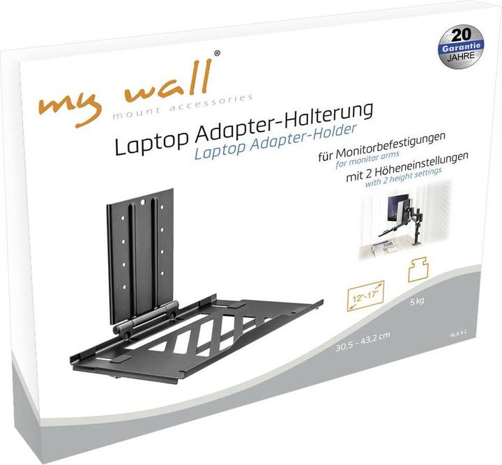 Image du produit myWall Supports réglables pour adaptateur d'ordinateur portable pour les fixations de moniteur