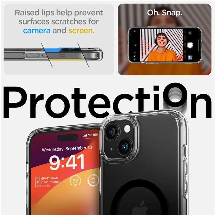 Actual product image Spigen Ultra Hybrid S MagFit for iPhone 15 Black (Apple iPhone 15)
