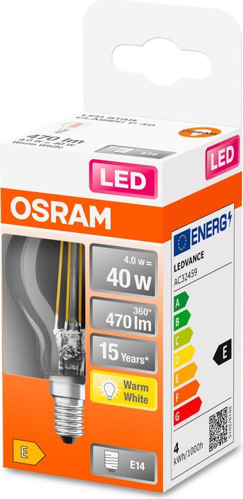 Actual product image Osram Star Classic P (E14, 4 W, 470 lm, 1 x, E)
