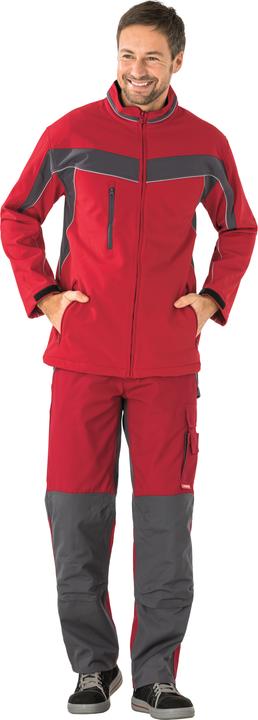 Actual product image Planam Plaline work jacket softshell jacket red slate size S (S)