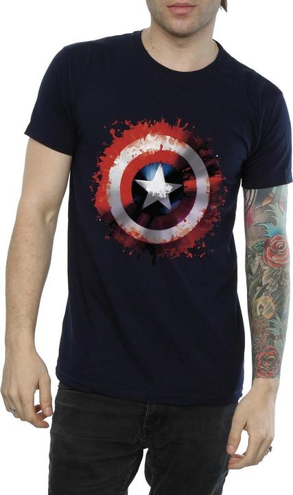 Produktbild Avengers Captain America Kunst Schild TShirt (XXL)