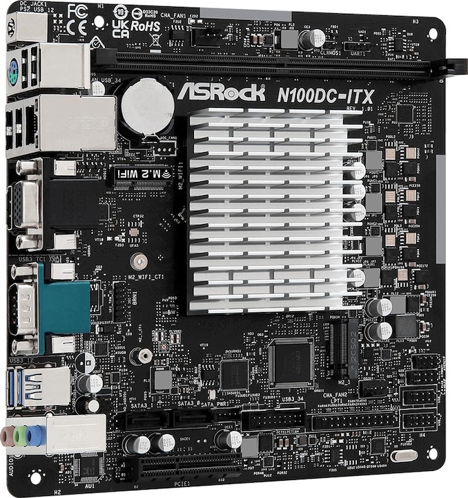 Actual product image AsRock N100DC-ITX (NA (integrated CPU), Mini-ITX)