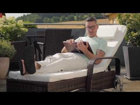 Image du produit tectake Chaise longue (200 cm)