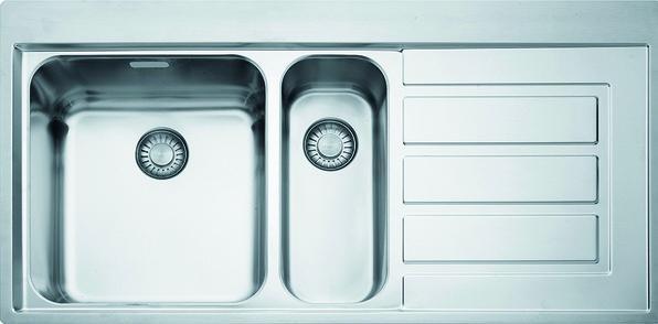 Actual product image Franke Epos EOX 251 stainless steel 127.0671.653 (Fitted sink, 51 cm, 100 cm)