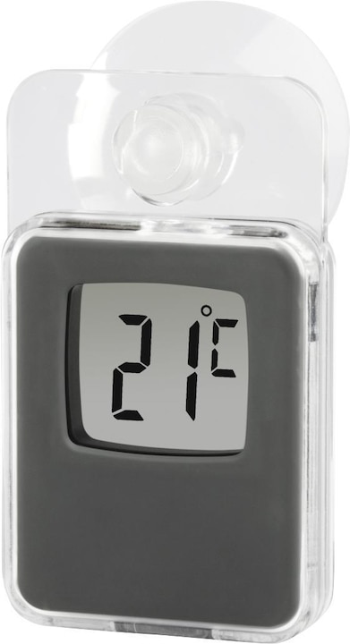 Actual product image Hama Window thermometer for inside and outside, digital, 7.5 x 4.6 cm, Grey