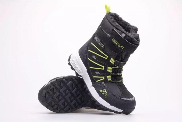 Actual product image Kappa Floki Tex children's shoes black-lime 260975K 1133 (33)