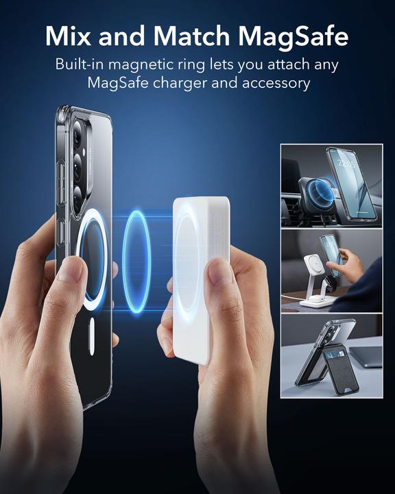 Actual product image ESR - Classic Hybrid HaloLock - Samsung Galaxy S25 Plus - Clear (Samsung Galaxy S25)