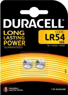 Actual product image Duracell Electronics (2 pcs., AG10 / LR54 / LR1130 / V10GA, 65 mAh)