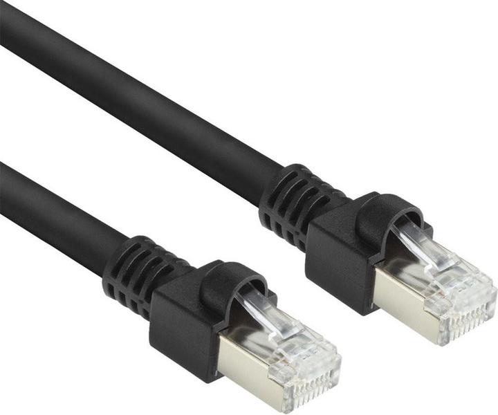 Productafbeelding ACT Zwarte 5 meter S/FTPCat.7 ruwe kabel PUR flex patchkabel snagless met RJ45 connectoren (CAT6A (S/FTP, CAT7, 5 m)