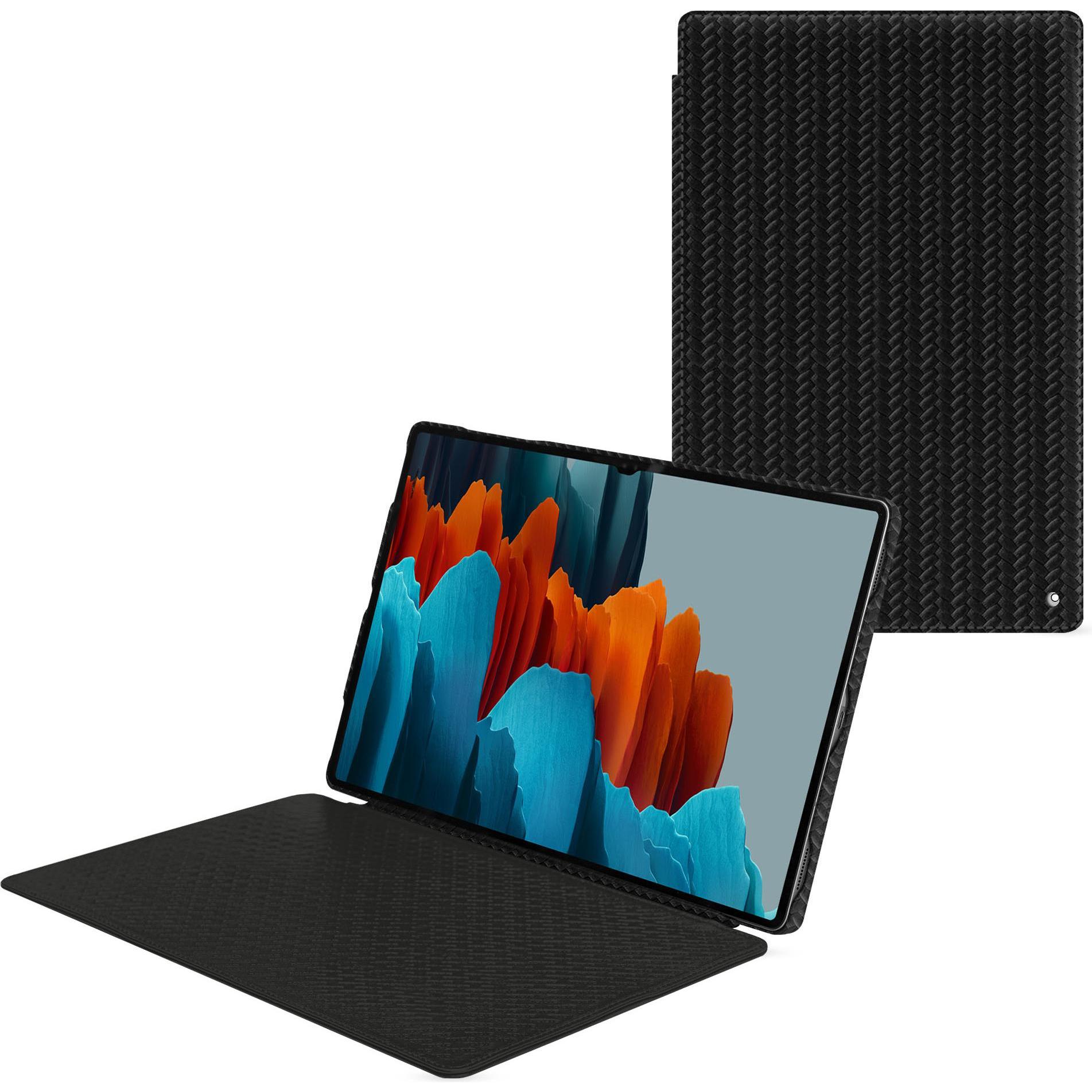 Noreve Lederschutzhülle horizontal (Galaxy Tab S9 Ultra), Tablet Hülle, Schwarz