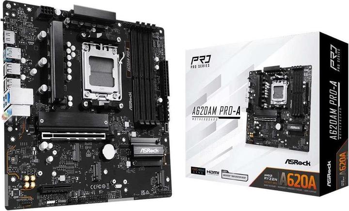 AsRock A620AM Pro-A AM5 mATX HDMI/DP DDR5 retail (AM5, AMD A620, mATX)