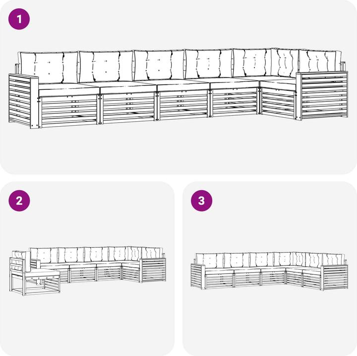 Produktbild vidaXL Outdoor-Sofa