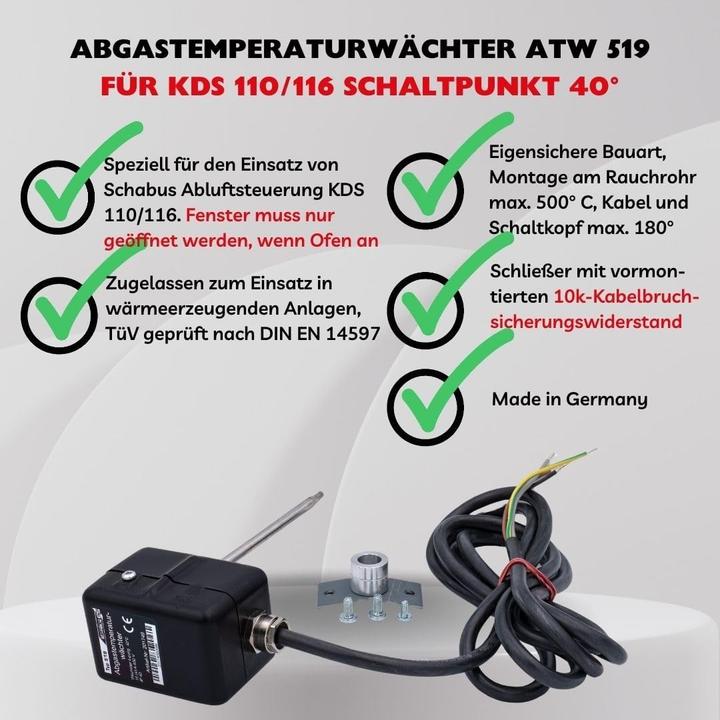 Actual product image Schabus Exhaust gas temperature monitor 40°