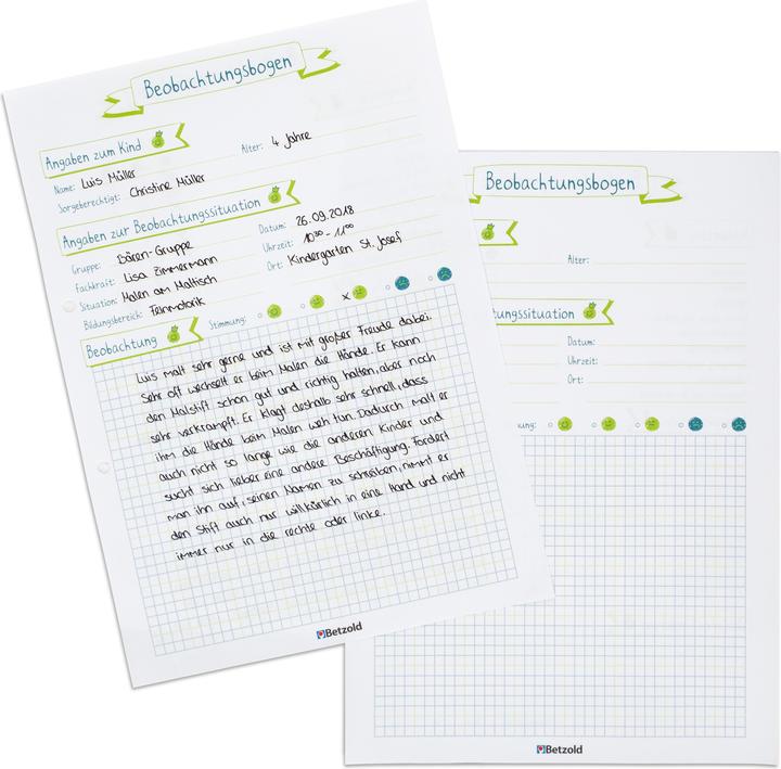 Produktbild Betzold Beobachtungsblock Kita DIN A4 (A4)