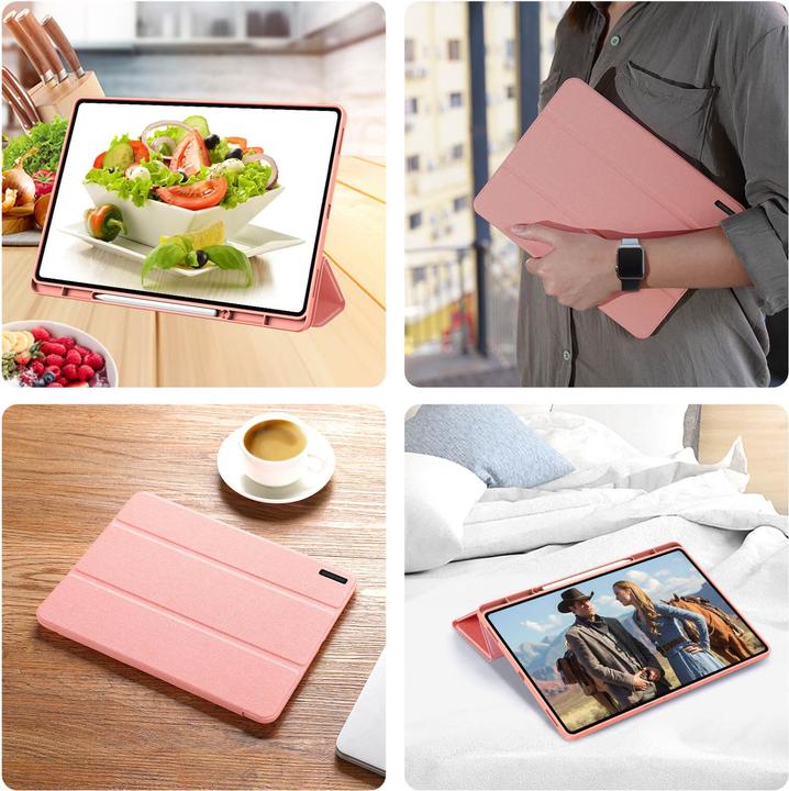 Actual product image Samsung Galaxy Tab S11 Ultra - Ducis Domo Series, stand-up flip case, pink (Samsung Galaxy Tab S11 Ultra)