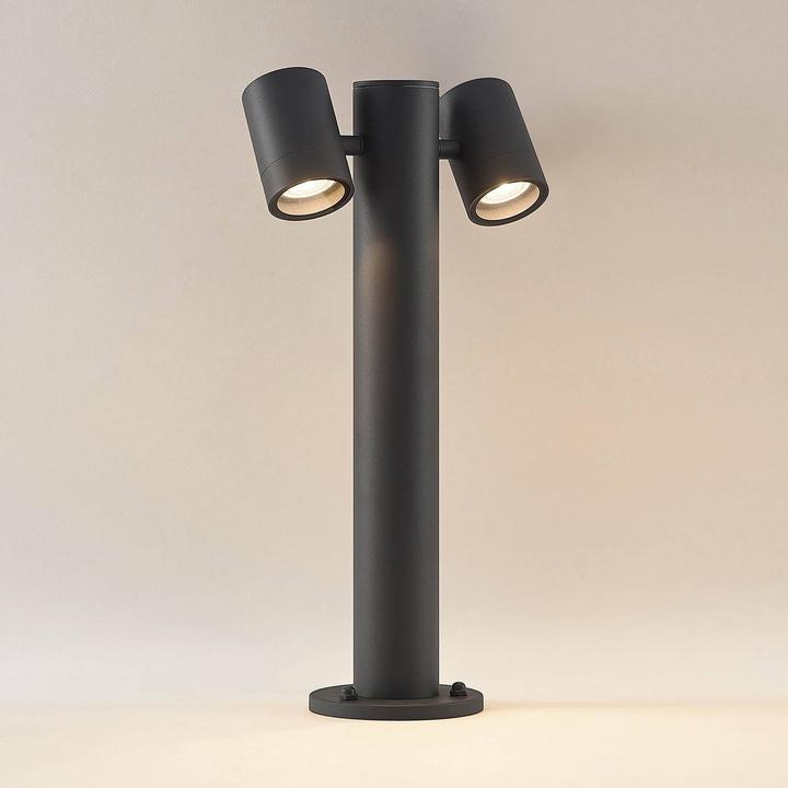 Produktbild Lucande Maloney 2 Garten Leuchte H50 Dark Grey (GU10, IP54)