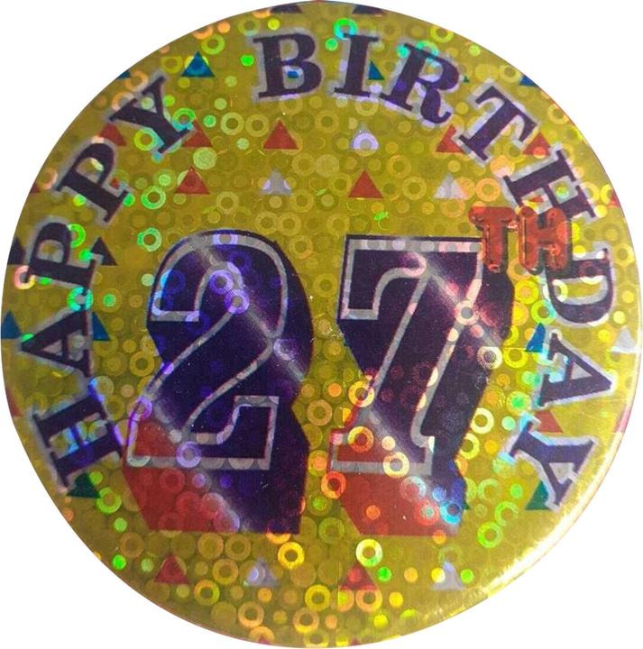 Immagine prodotto Generic PartyButton in paillettes 27° compleanno