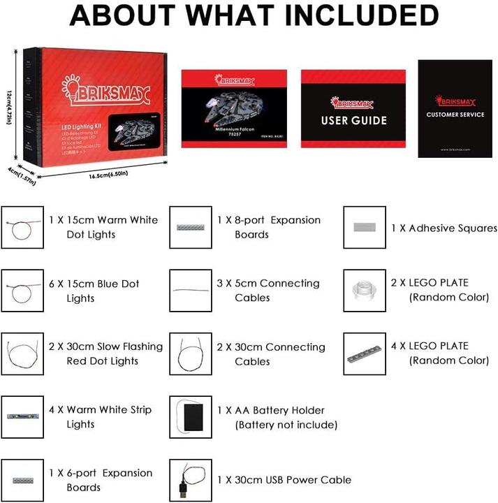 Briksmax LED Beleuchtungsset für Lego Star Wars Millennium Falcon 75257