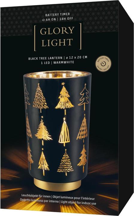 Image du produit STT Lanterne, Arbre, M, 20 cm, Noir