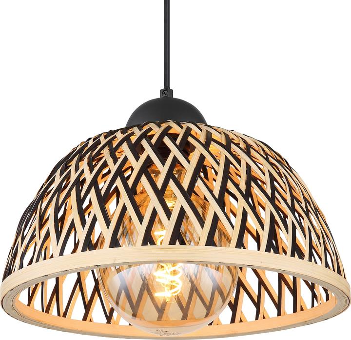 Produktbild Globo Hängeleuchte Colly schwarz braun 1xE27 (E27)