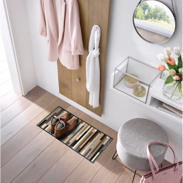 Immagine prodotto Wash + Dry Zerbino Taglia Scarpe Mikado Stripes 35 cm x 75 cm, Natura (35 x 75 cm)