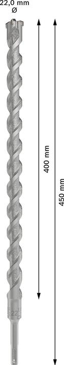 Actual product image Bosch Zubehör PRO SDS plus-5X hammer drill bit, 22 x 400 x 450 mm (4-22 millimetres)
